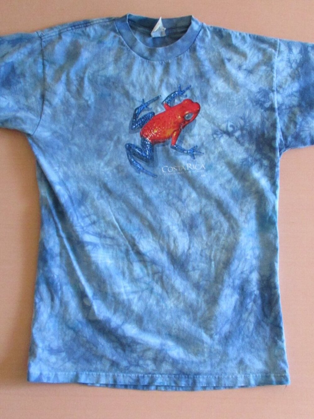 Color Natural Costa Rica Frog Tie‑Dye T‑Shirt XL – Blue Wildlife Graphic Tee